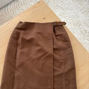 Petite Sophisticate Brown Pencil Skirt with Belt Women’s Size: 4P